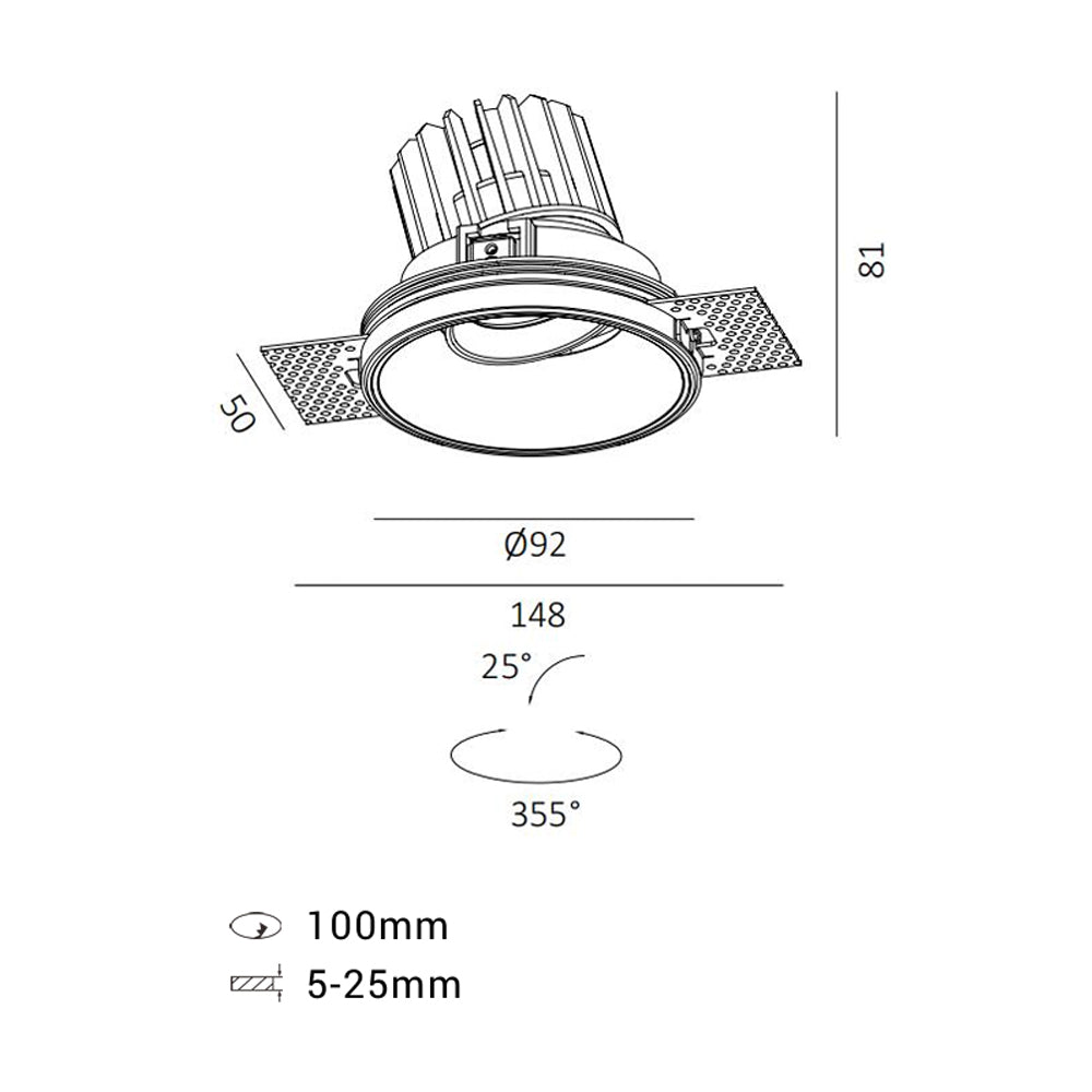 Vexla Trimless Adjustable